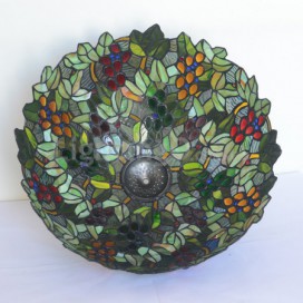 Rural Grape Stained Glass Table Lamp