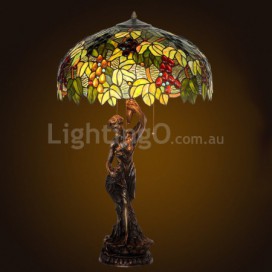 20 Inch Rural Stained Glass Table Lamp