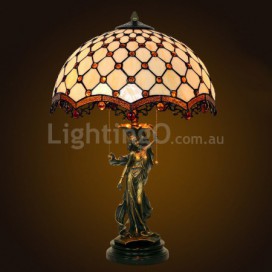 16 Inch Retro Stained Glass Table Lamp