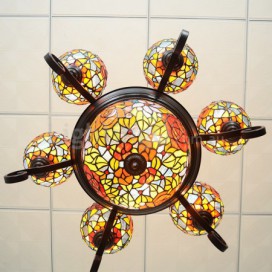 Rural Rose Stained Glass Table Lamp