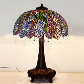 22 Inch Wisteria Stained Glass Table Lamp