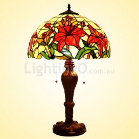 16 Inch Rural Stained Glass Table Lamp