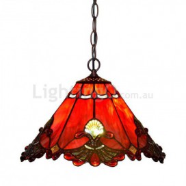 Retro Stained Glass Pendant Light