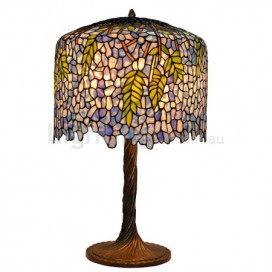 18 Inch Wisteria Retro Stained Glass Table Lamp
