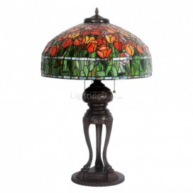 20 Inch Tulip Stained Glass Table Lamp