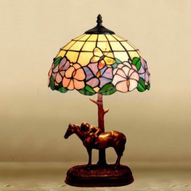 12 Inch Rural Butterfly Stained Glass Table Lamp