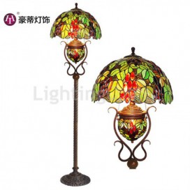 16 Inch Retro Stained Glass Floor Lamp