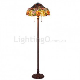 18 Inch Rose Stained Glass Floor Lamp