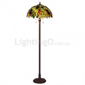 18 Inch Rose Stained Glass Floor Lamp