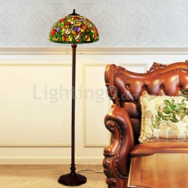 16 Inch Tulip Stained Glass Floor Lamp