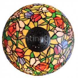 16 Inch Tulip Stained Glass Floor Lamp