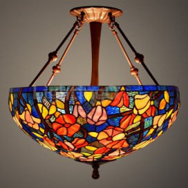 20 Inch Stained Glass Pendant Light