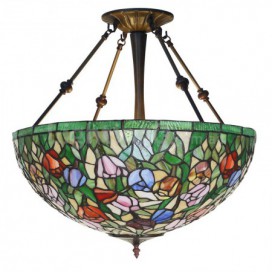 20 Inch Tulip Stained Glass Pendant Light