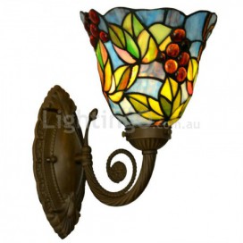 7 Inch Grape Stained Glass Wall light