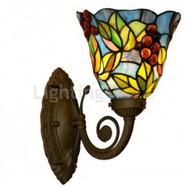 7 Inch Grape Stained Glass Wall light