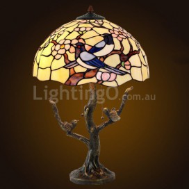 16 Inch Peach Stained Glass Table Lamp
