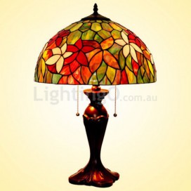 16 Inch Rustic Rural Retro Stained Glass Table Lamp