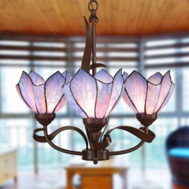 3 Light Chandelier Stained Glass Chandelier