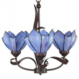 3 Light Chandelier Stained Glass Chandelier