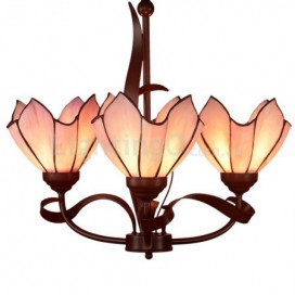 3 Light Chandelier Stained Glass Chandelier