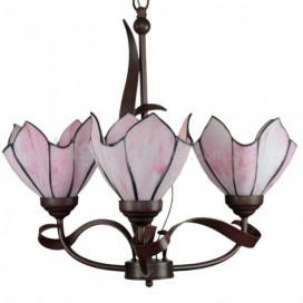 3 Light Chandelier Stained Glass Chandelier