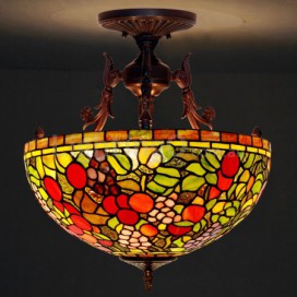 Rural Chandelier Stained Glass Chandelier