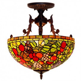 Rural Chandelier Stained Glass Chandelier