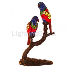 Parrot Stained Glass Table Lamp