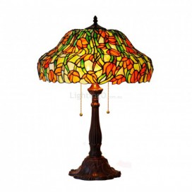 18 Inch Tulip Stained Glass Table Lamp