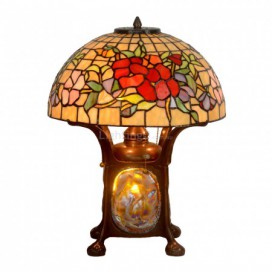 16 Inch Rose Stained Glass Table Lamp