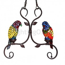 Parrot Stained Glass Pendant Light