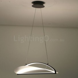 1 Light Acrylic Pendant Light with Steel Shade