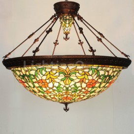 43 Inch Stained Glass Pendant Light