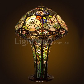 Retro Stained Glass Table Lamp