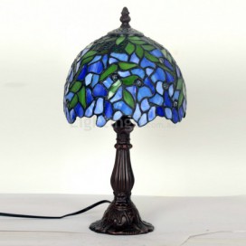 8 Inch Retro Wisteria Stained Glass Table Lamp
