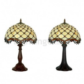 12 Inch Retro Palace Stained Glass Table Lamp