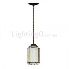 1 Light Stained Glass Pendant Light