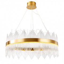 Modern / Contemporary Steel Pendant Light with Glass Shade