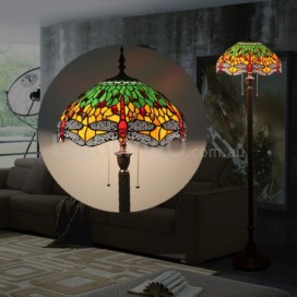 16 Inch European Retro Stained Glass Floor Lamp