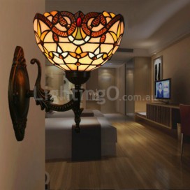 8 Inch European Stained Glass Baroque Style Wall Light